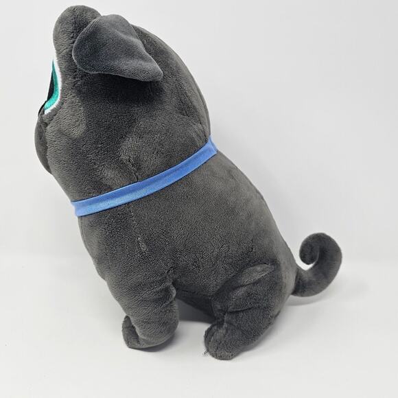 Bingo from Disney's Puppy Dog Pals 10"  Grey Push Stuffed Animal Pug Curly Tail - Picture 2 of 9